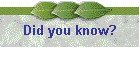Did you know?